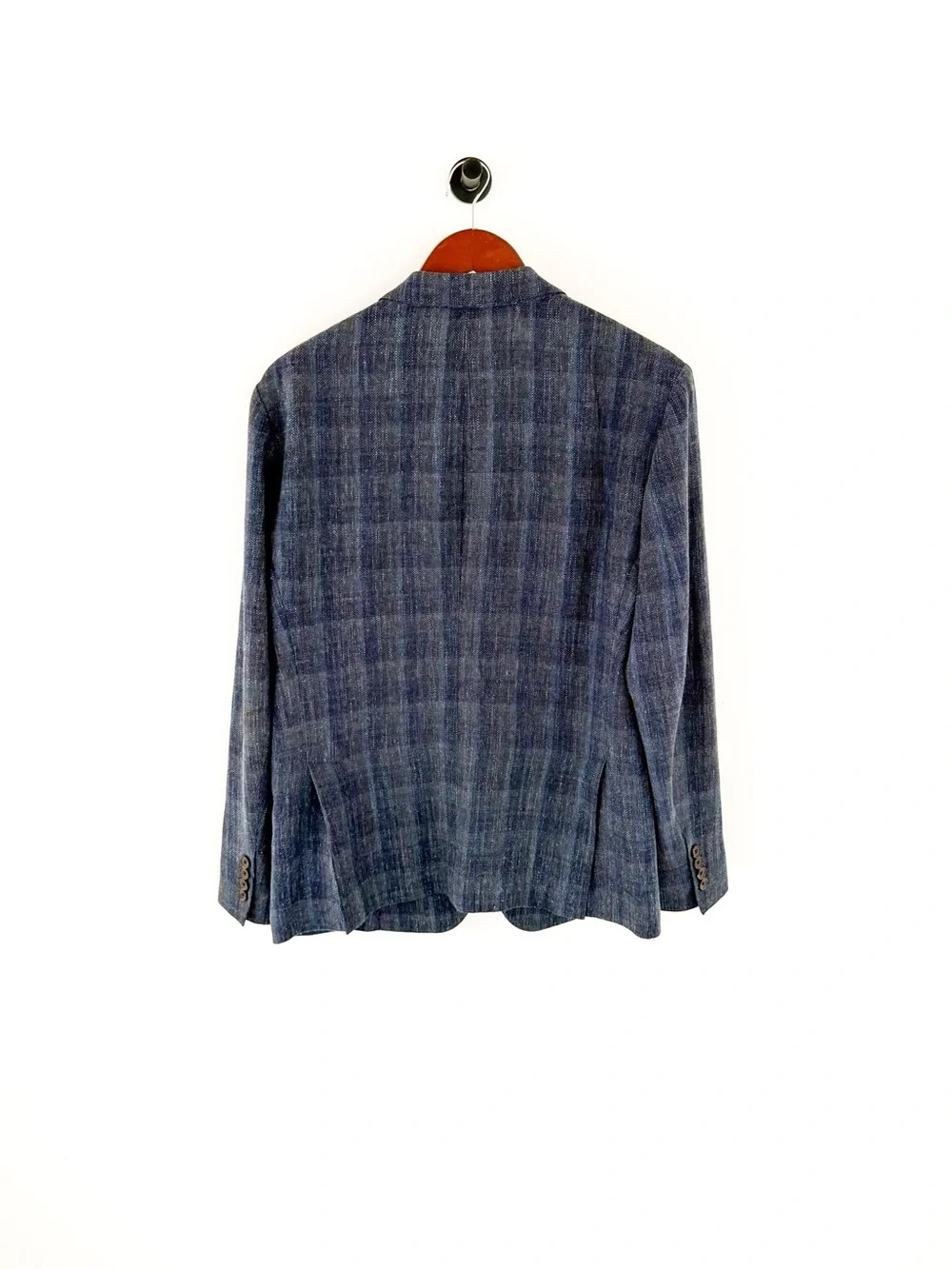 NEW Bonobos Men's Blue Plaid Italian Wool Blazer Lightweight Hopsack 40S Slim